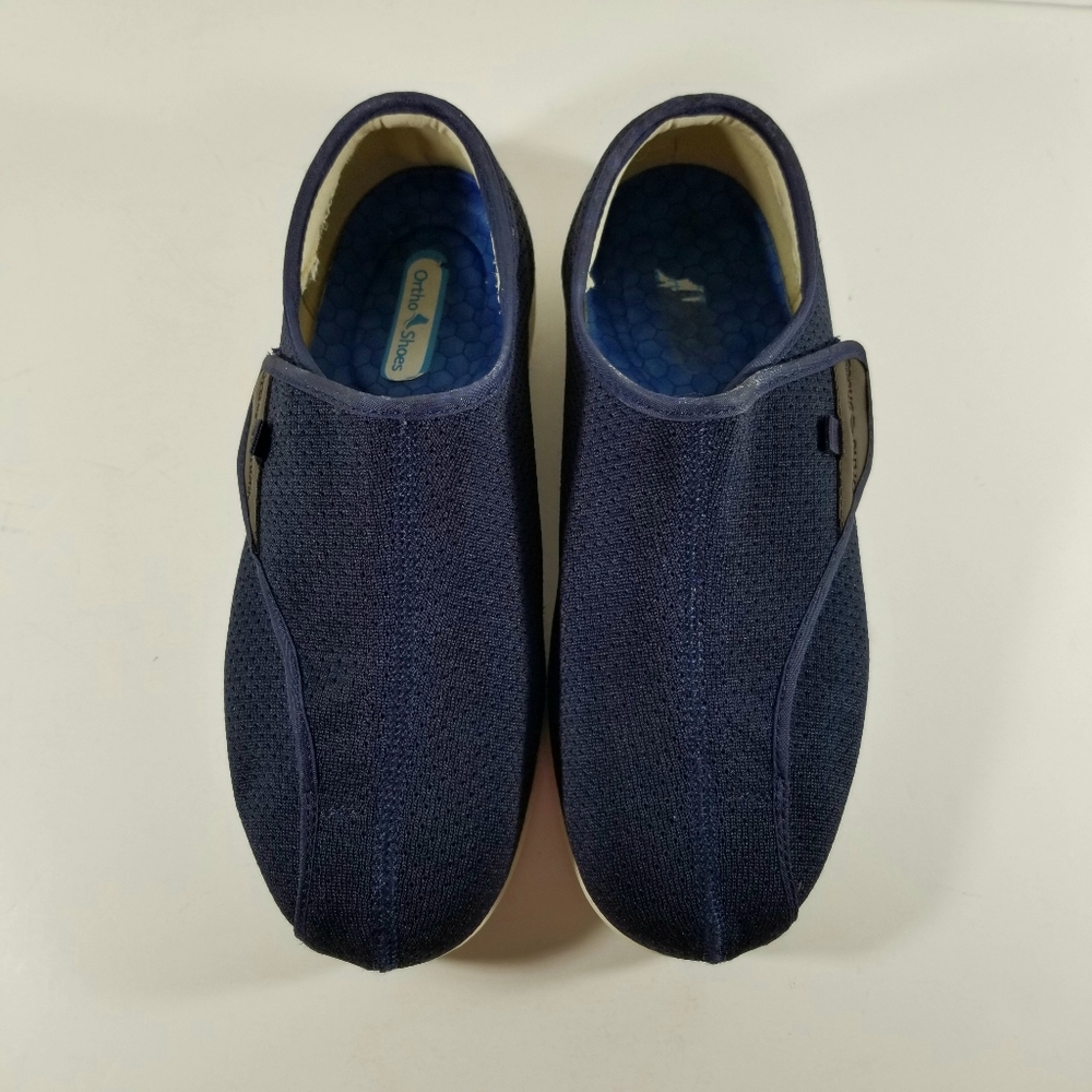 Ortho Shoes Women's 9 Men's 8 Comfort Orthopedic Arch Support Blue Hook And Loop